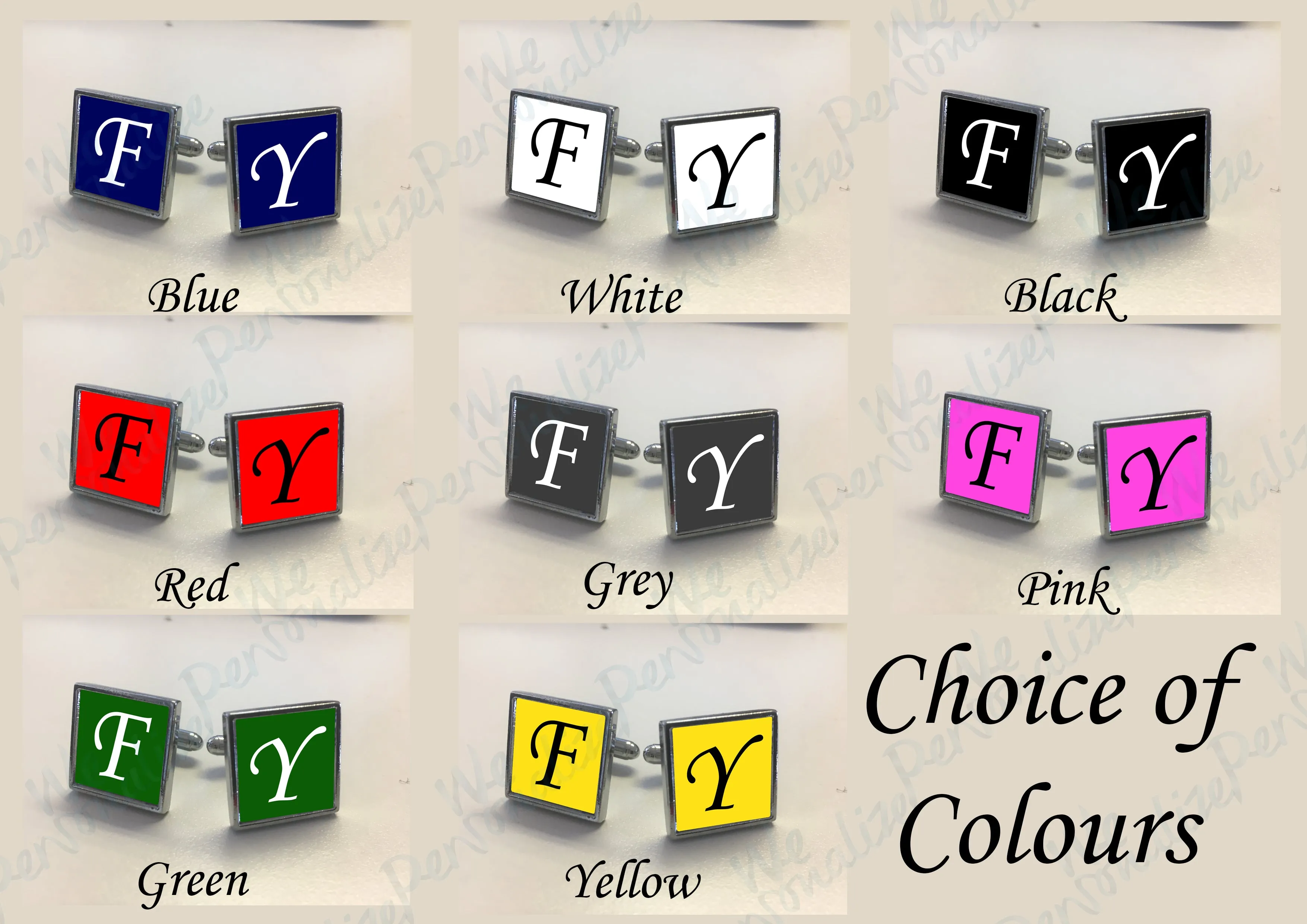 Personalised Initial Square Cufflinks