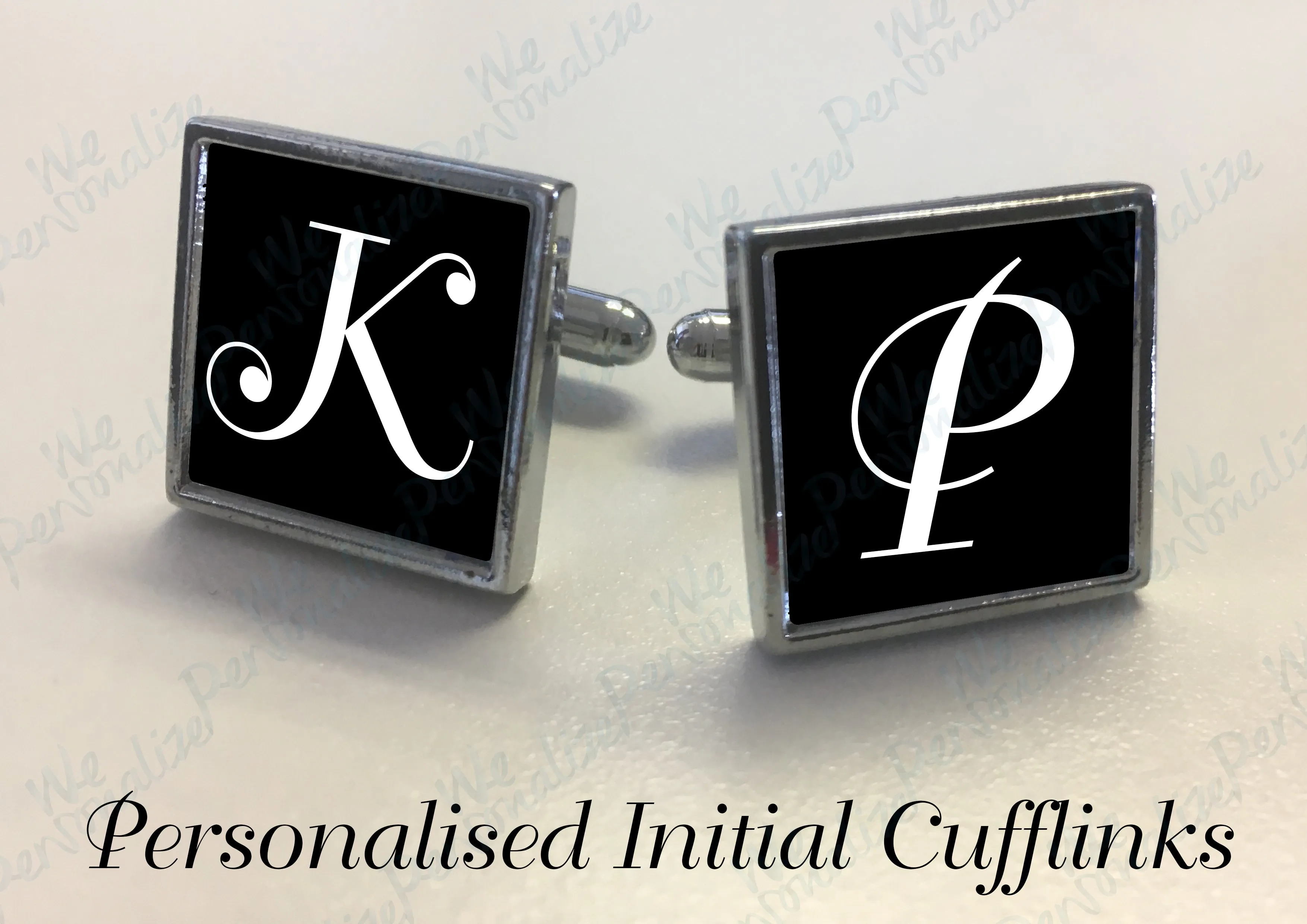 Personalised Initial Square Cufflinks