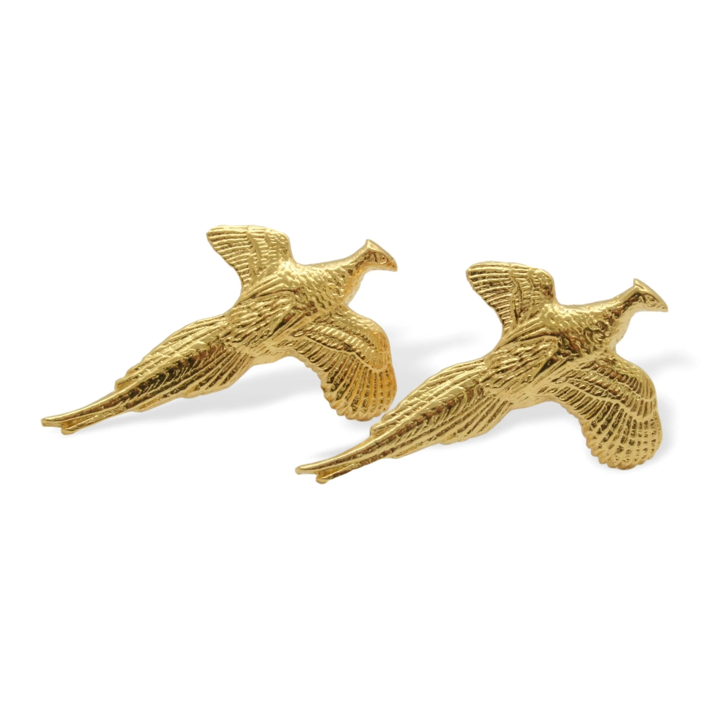 Pheasant Gold Plated 22ct Cufflinks Game Shooting