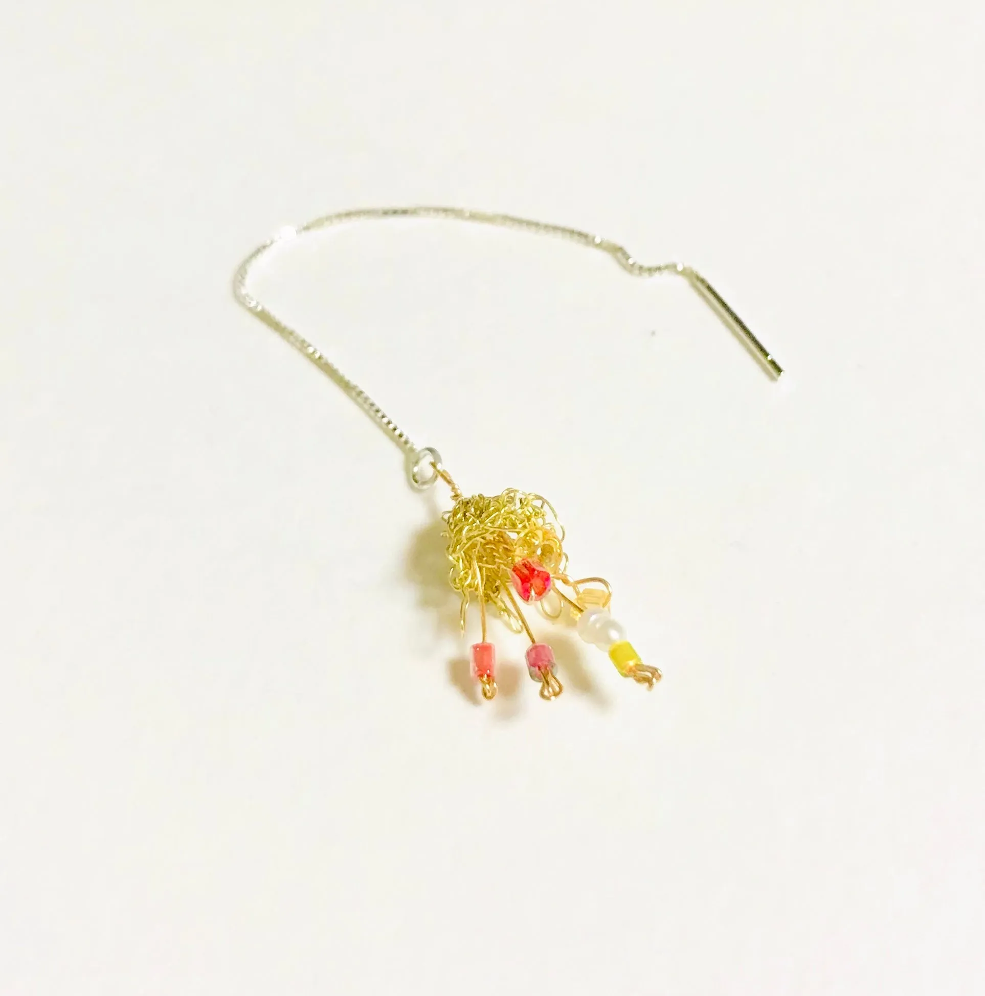 "Secret Garden" Beaded Floral Earrings and Ring