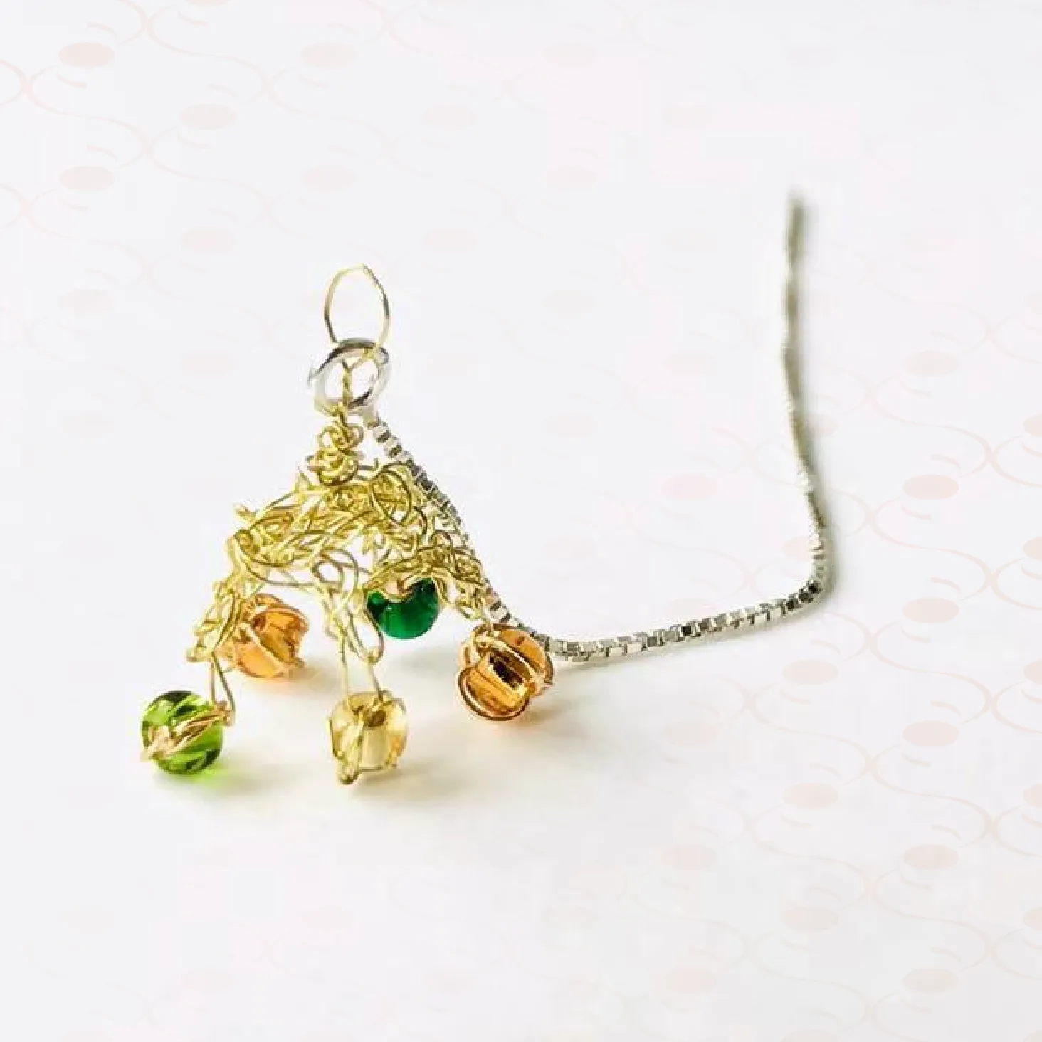 "Secret Garden" Beaded Floral Earrings and Ring