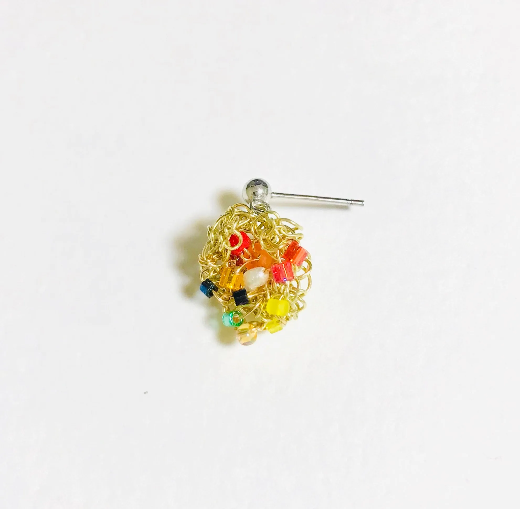 "Secret Garden" Beaded Floral Earrings and Ring