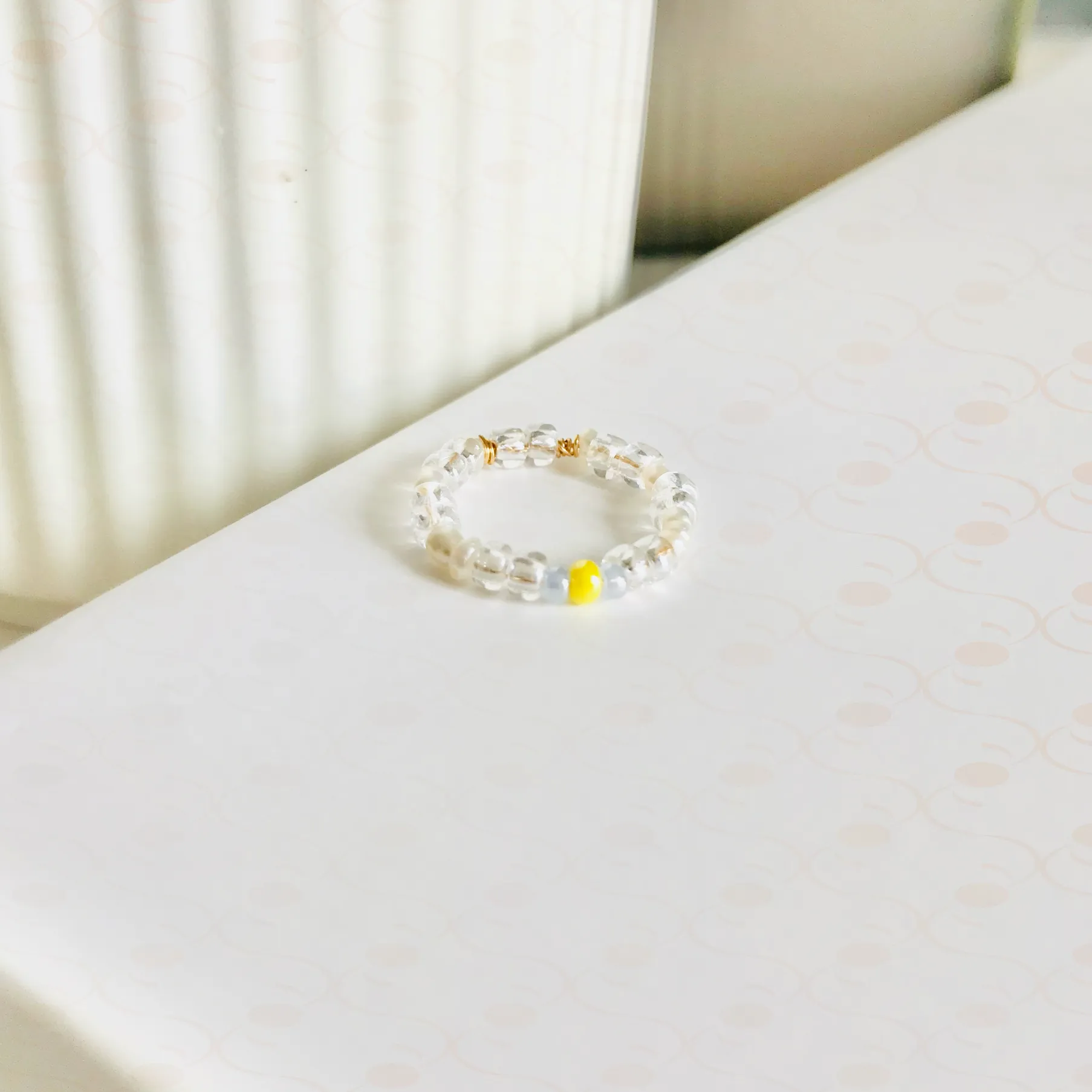"Secret Garden" Beaded Floral Earrings and Ring