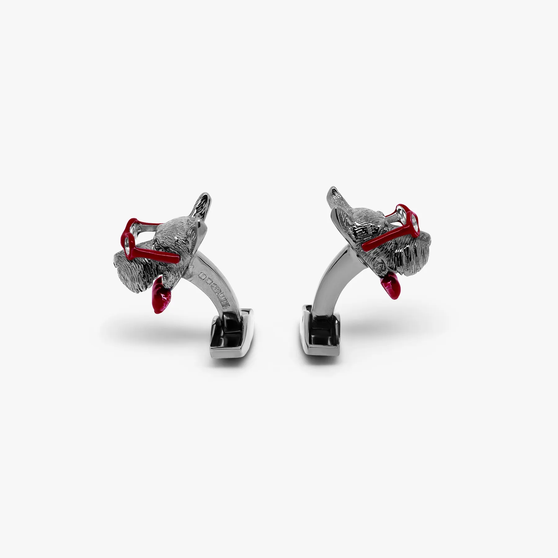 Scottish Terrier cufflinks in sterling silver