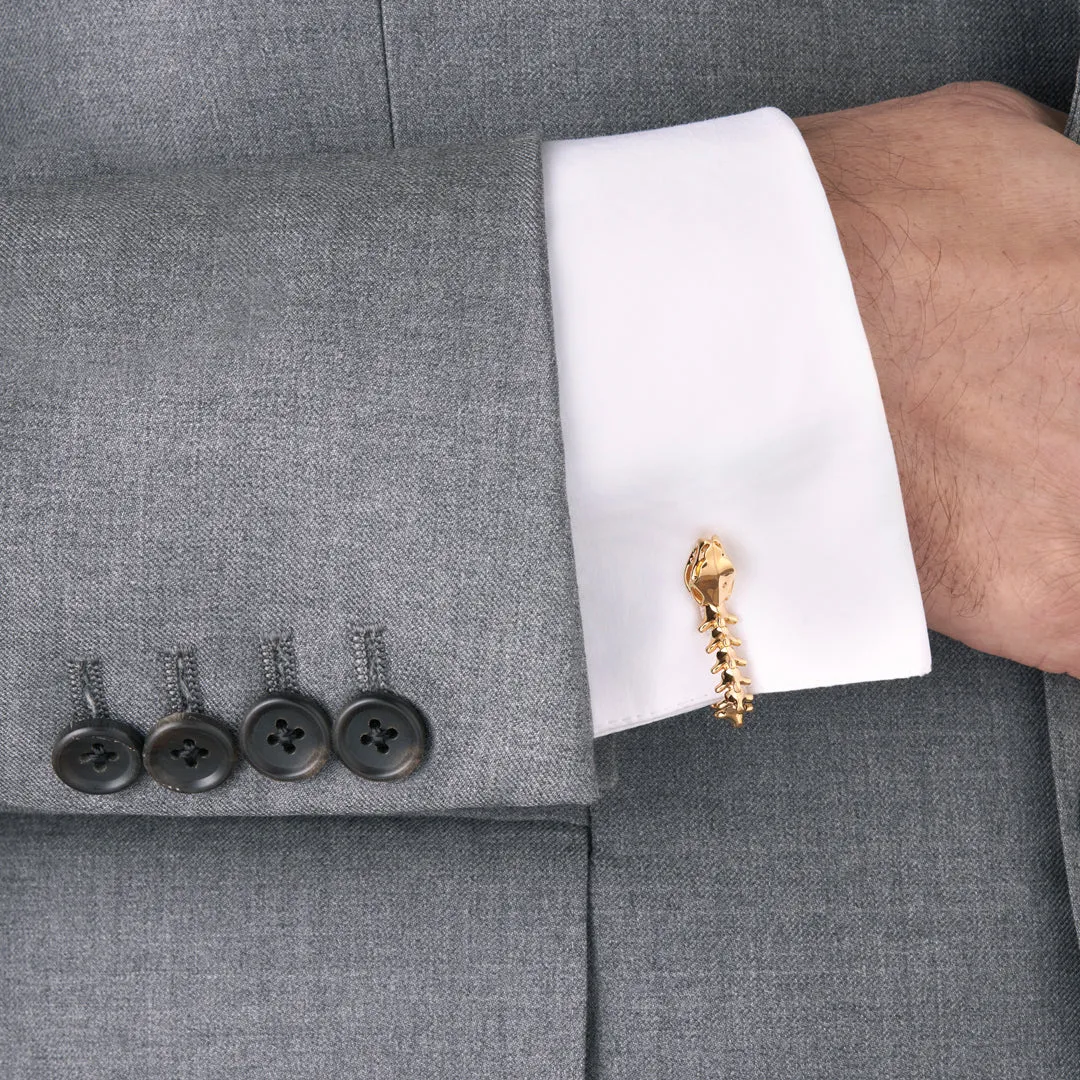 Serpent's Trace Cufflinks - Yellow Gold Vermeil