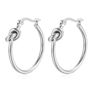 Stainless Steel Node Earrings
