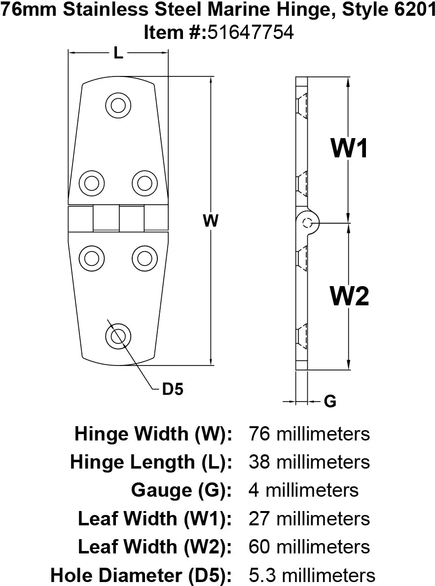 Style 6201 Hinges