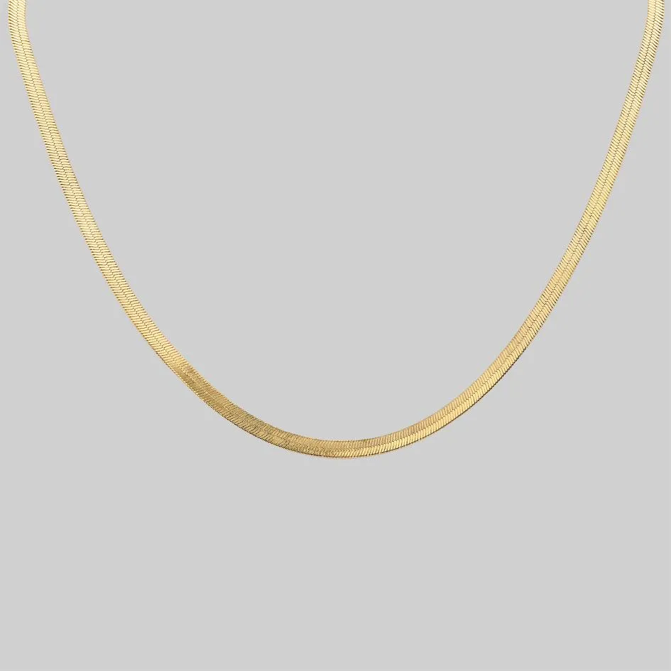 The Herringbone Chain - Gold