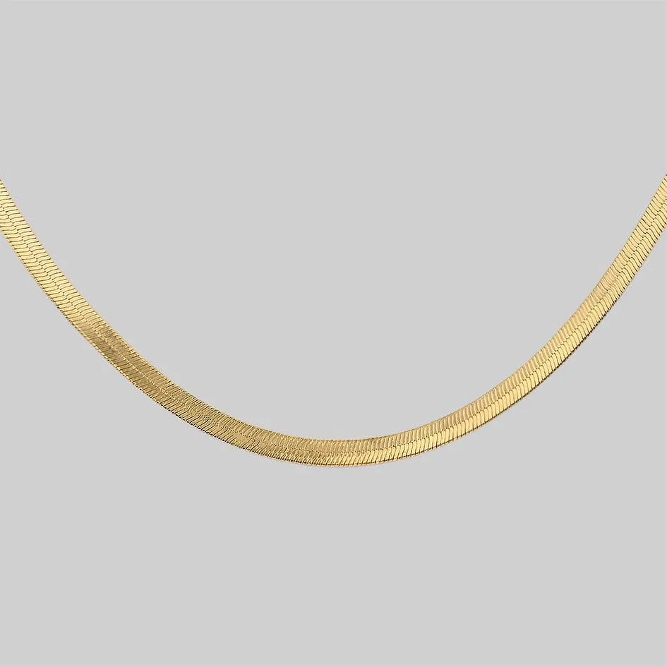 The Herringbone Chain - Gold