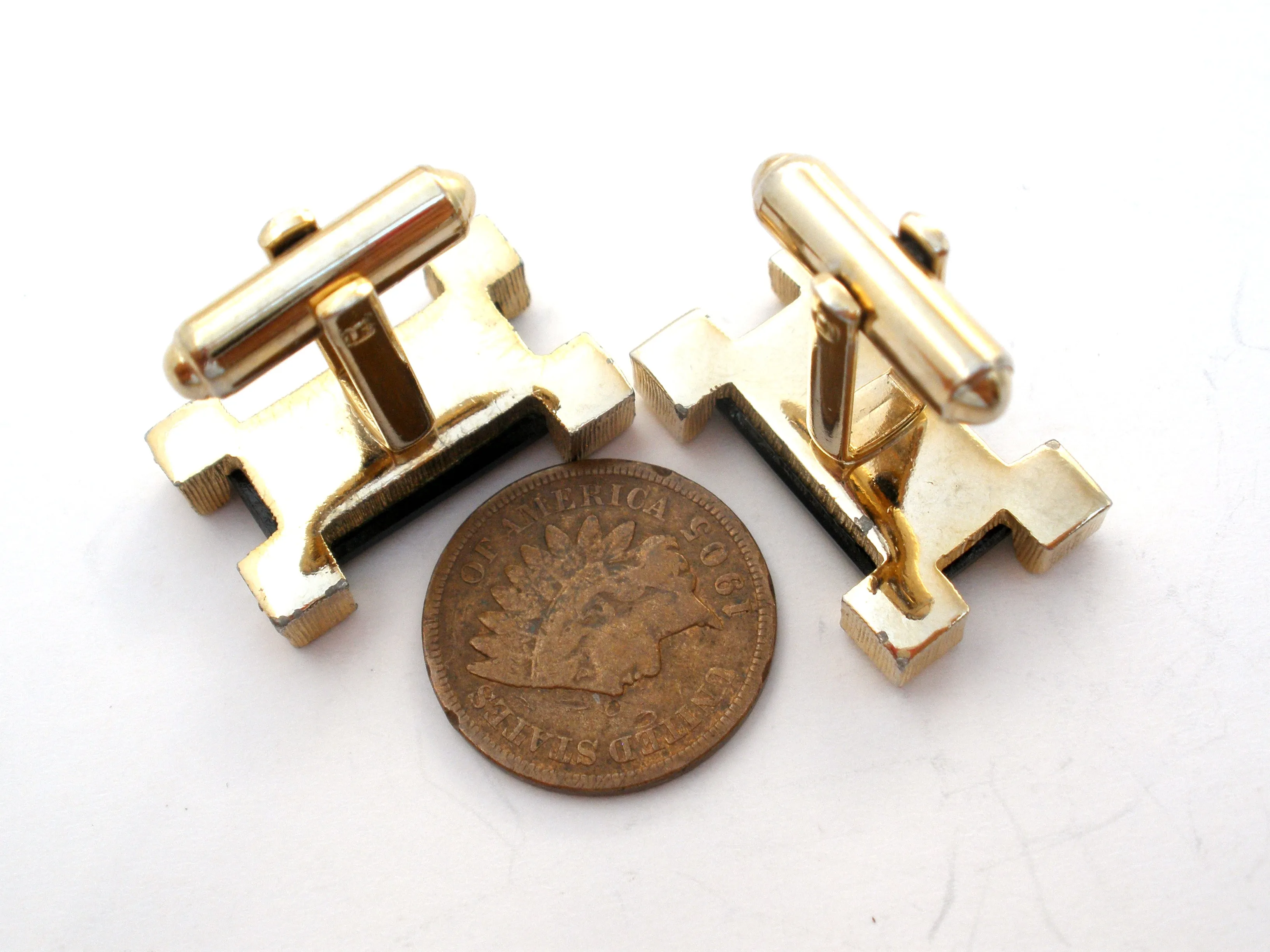Vintage Black Onyx Cufflinks by Sarah Coventry