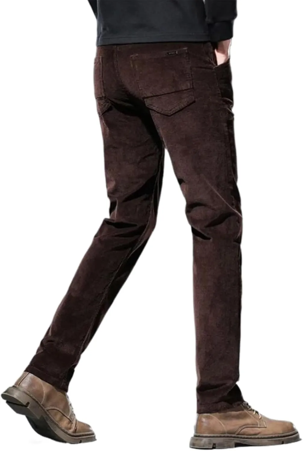 Winter Men's Warm Casual Pants Classic Style Fleece Thickened Corduroy Business Trousers Male Clothing