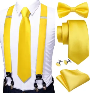 YOHOWA Solid Bow Ties for Men Cotton Linen Pre-tied Bow Tie Set with Handkerchief Cufflinks Big and Tall Party Wedding Prom